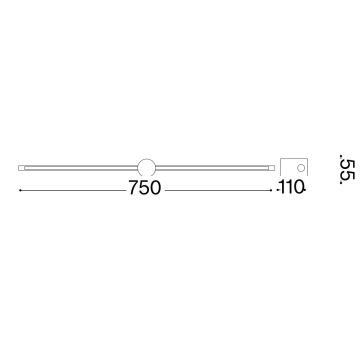 Ideal Lux - LED Kopalniška luč za osvetlitev ogledala FILO LED/12,5W/230V IP44 medenina