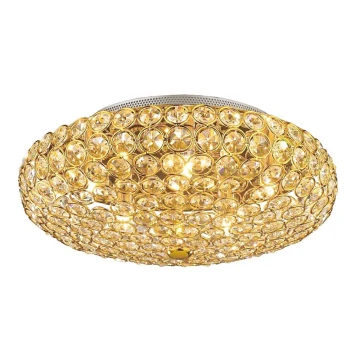 Ideal Lux - LED Kristalna stropna svetilka KING 5xG9/3W/230V pr. 38 cm zlata