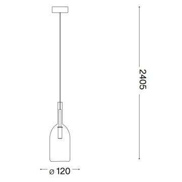 Ideal Lux - LED Lestenec na vrvici EMPIRE 1xG9/3W/230V