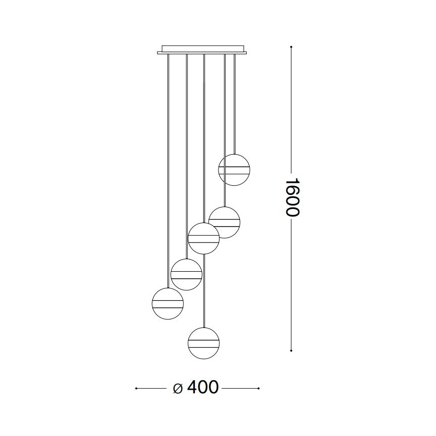 Ideal Lux - LED Lestenec na vrvici GALAXY LED/58W/230V