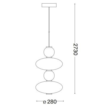 Ideal Lux - LED Lestenec na vrvici LUMIERE LED/34W/230V