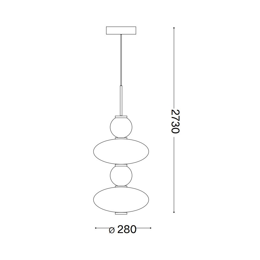 Ideal Lux - LED Lestenec na vrvici LUMIERE LED/34W/230V