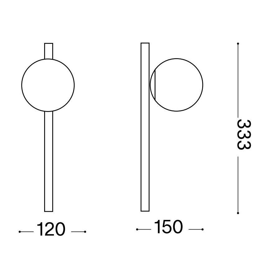 Ideal Lux - LED Stenska svetilka BINOMIO 1xG9/3W/230V črna