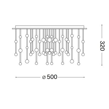 Ideal Lux - LED Zatemnitveni lestenec ARMONY LED/55W/230V pr. 50 cm bela