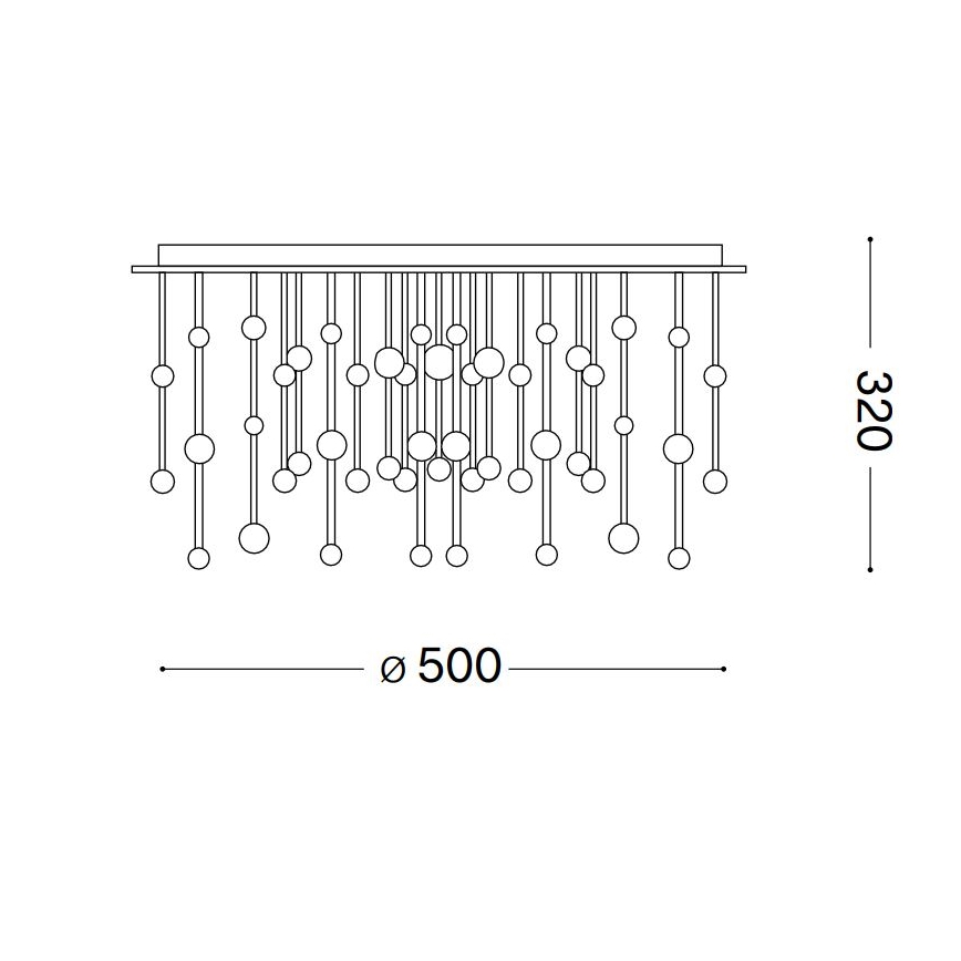 Ideal Lux - LED Zatemnitveni lestenec ARMONY LED/55W/230V pr. 50 cm bela