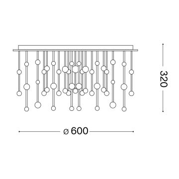 Ideal Lux - LED Zatemnitveni lestenec ARMONY LED/61W/230V pr. 60 cm