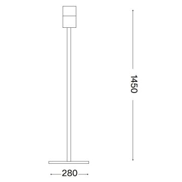 Ideal Lux - Noga svetilke SET UP 1xE27/42W/230V zlata