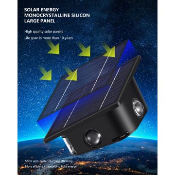 LED Solarna stenska svetilka s senzorjem LED/2W/5V IP54