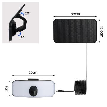 LED Solarna stenska svetilka s senzorjem LED/13W/3,7V 4000K IP65