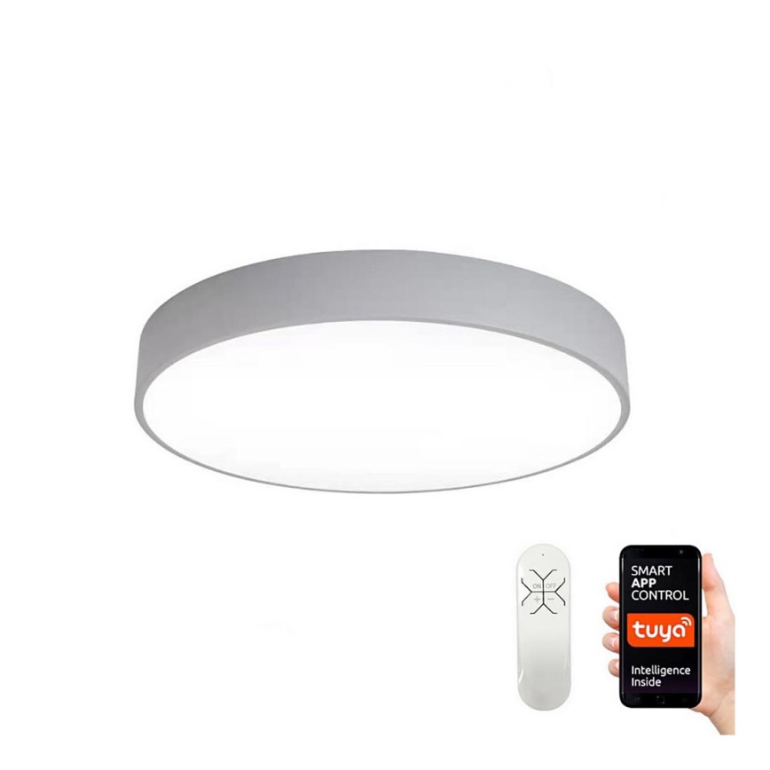 Immax NEO 07143-GR60 - LED Zatemnitvena stropna svetilka RONDATE LED/50W/230V Tuya siva + Daljinski upravljalnik