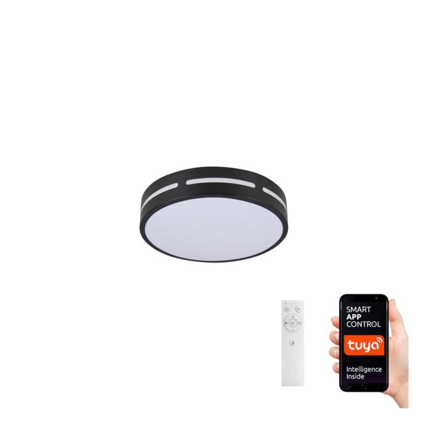 Immax NEO 07152-B30 - LED Zatemnitvena stropna svetilka NEO LITE PERFECTO LED/24W/230V Wi-Fi Tuya črna + Daljinski upravljalnik