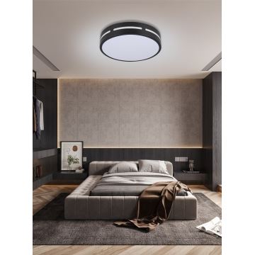 Immax NEO 07152-B30 - LED Zatemnitvena stropna svetilka NEO LITE PERFECTO LED/24W/230V Wi-Fi Tuya črna + Daljinski upravljalnik