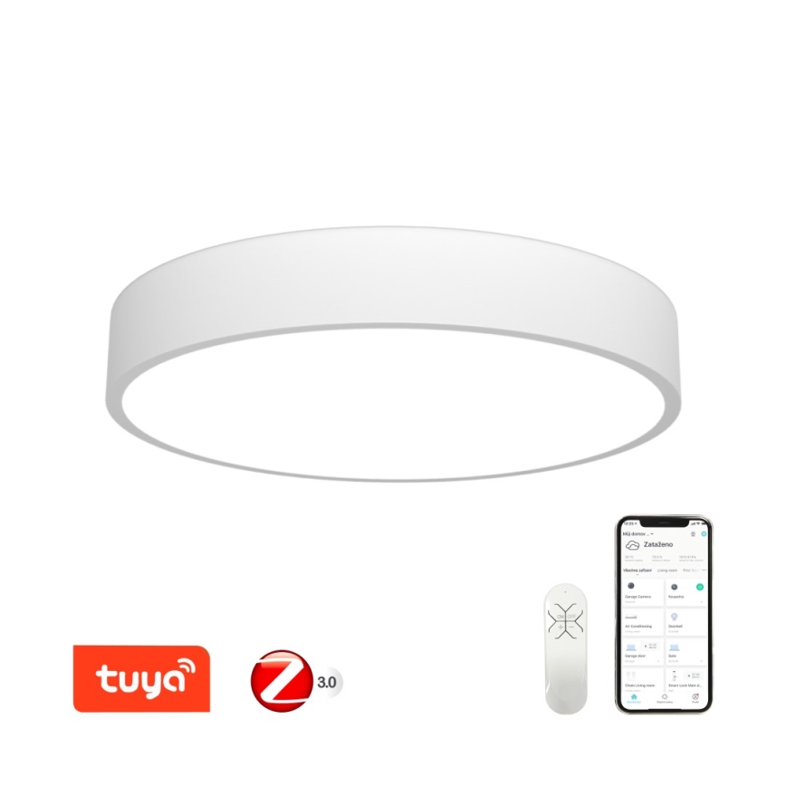 Immax NEO 07207L-LED Zatemnitvena stropna svetilka RONDATE 65W/230V 3000-6000K Tuya bela + Daljinski upravljalnik