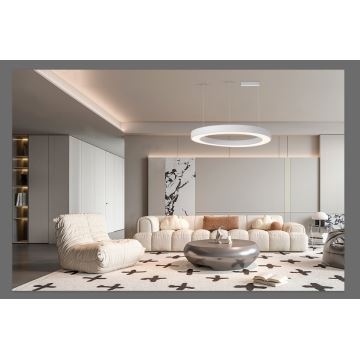 Immax NEO 07214L - LED Zatemnitveni lestenec na vrvici PASTEL LED/68W/230V 2700-6500K bela 95 cm Tuya + Daljinski upravljalnik