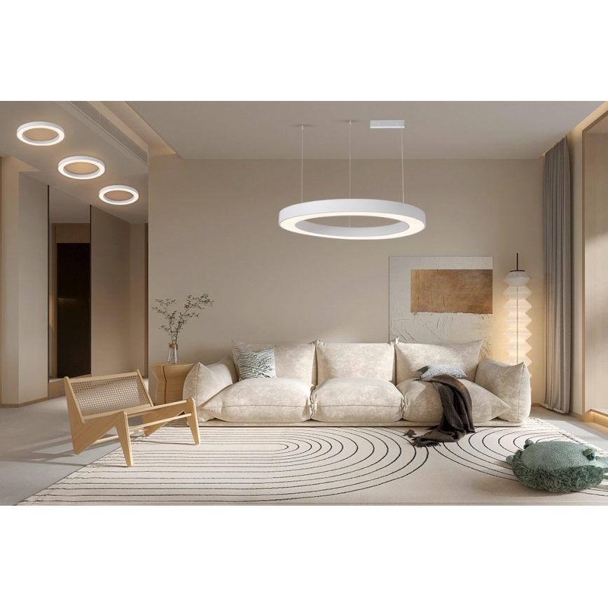 Immax NEO 07214L - LED Zatemnitveni lestenec na vrvici PASTEL LED/68W/230V 2700-6500K bela 95 cm Tuya + Daljinski upravljalnik