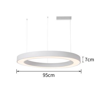 Immax NEO 07214L - LED Zatemnitveni lestenec na vrvici PASTEL LED/68W/230V 2700-6500K bela 95 cm Tuya + Daljinski upravljalnik