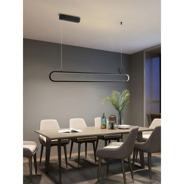 Immax NEO 07231L - LED Zatemnitveni lestenec na vrvici NEO LITE OVALE LED/50W/230V 2700-6500K Wi-Fi Tuya + Daljinski upravljalnik