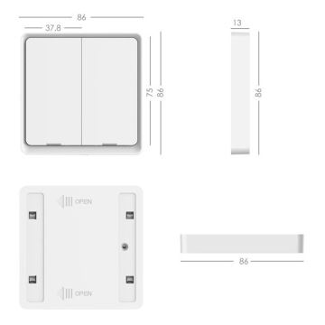 Immax NEO 07507L - Stikalo 2 gumba SMART 1xCR2430 Zigbee 3.0 Tuya