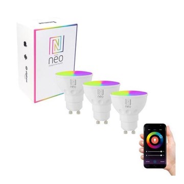 Immax NEO 07724C - SET 3x LED RGB+CCT Zatemnitvena žarnica GU10/6W/230V 2700K Wi-Fi Tuya