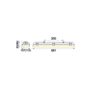 Industrijska svetilka HERMETICstar CX 60/2 T8 2xG13/9W/230V IP65