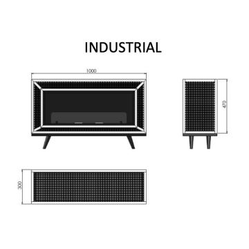 InFire - BIO kamin 100x47 cm 3kW industrial