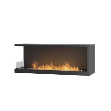 InFire - Kotni BIO kamin 110x45 cm 3kW črna