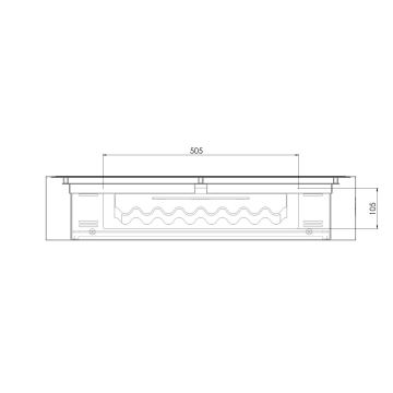 InFire - Stenski BIO kamin 100x56 cm 3kW črna