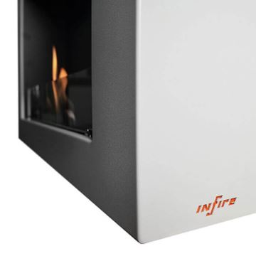 InFire - Stenski BIO kamin 80x56 cm 3kW bela