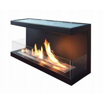 InFire - Vgradni BIO kamin 100x50 cm 3kW črna