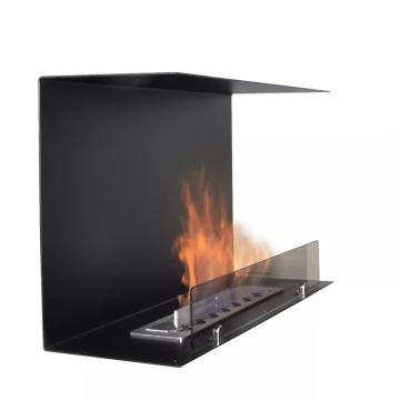 InFire - Vgradni BIO kamin 80x45 cm 3kW črna