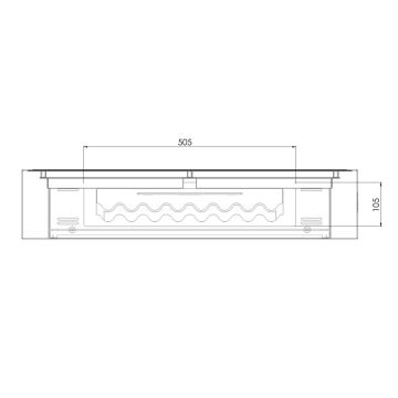 InFire - Vgradni BIO kamin 80x45 cm 3kW črna