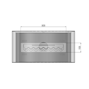 InFire - Viseči BIO kamin pr. 70 cm 3kW črna