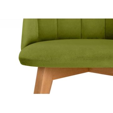 Jedilni stol RIFO 86x48 cm svetlo zelena/bukev hrast