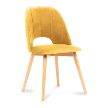 Jedilni stol TINO 86x48 cm rumena/bukev hrast