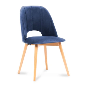 Jedilni stol TINO 86x48 cm temno modra/bukev hrast
