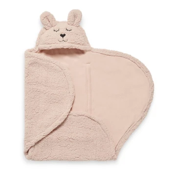 Jollein - Odeja za previjanje fleece Bunny 100x105 cm Pale Pink