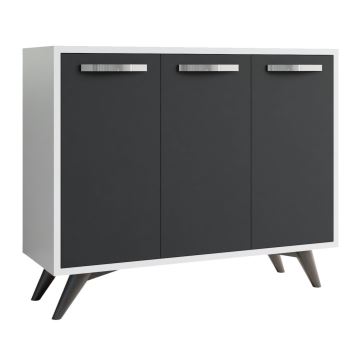 Kabinet PIFFA 100x82 cm antracit/bela