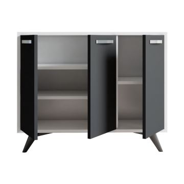 Kabinet PIFFA 100x82 cm antracit/bela