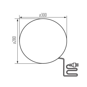 Zunanja svetilka STONO 1xE27/25W/230V pr. 30 cm IP65