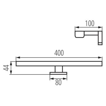 LED Kopalniška luč za osvetlitev ogledala ASTIM LED/8W/230V IP44 mat krom