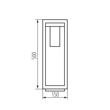 Zunanja svetilka VIMO 1xE27/15W/230V 50 cm IP44 črna