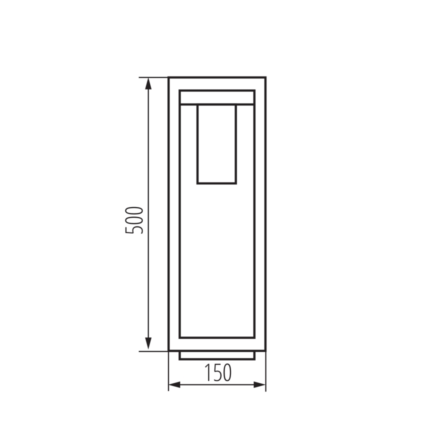 Zunanja svetilka VIMO 1xE27/15W/230V 50 cm IP44 črna