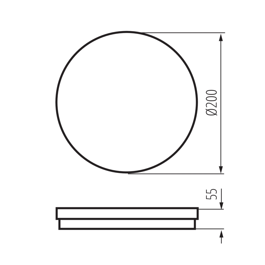 LED Zunanja stropna svetilka BENO ECO LED/12W/230V 3000/4000/6500K pr. 20 cm IP65 bela