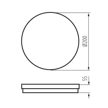 LED Zunanja stropna svetilka BENO ECO LED/20W/230V 3000/4000/6500K pr. 20 cm IP65 bela