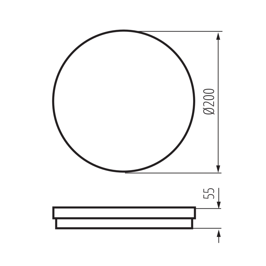 LED Zunanja stropna svetilka BENO ECO LED/20W/230V 3000/4000/6500K pr. 20 cm IP65 bela