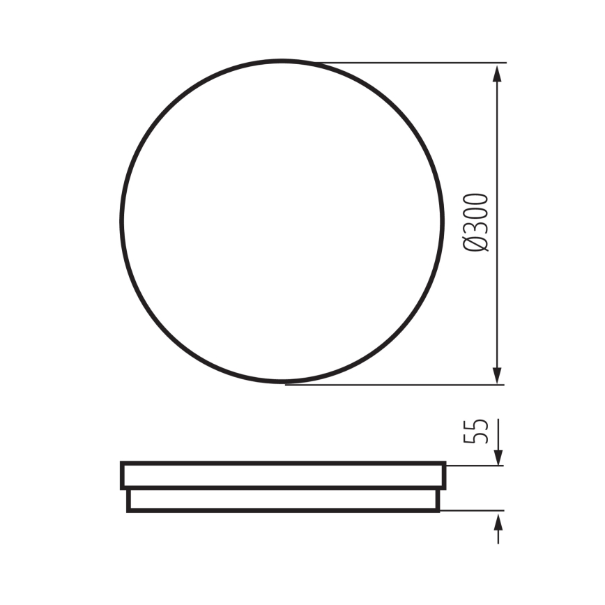 LED Zunanja stropna svetilka BENO ECO LED/30W/230V 3000/4000/6500K pr. 30 cm IP65 bela