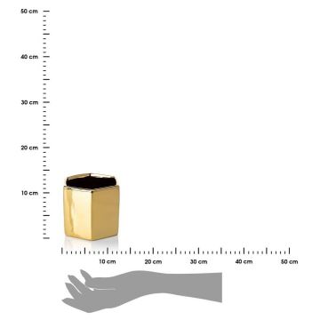 Keramični cvetlični lonec MIA 10,5x12 cm zlata
