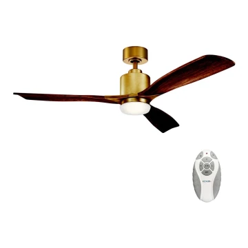 Kichler - LED Zatemnitveni stropni ventilator RIDLEY LED/14W/230V češnja + Daljinski upravljalnik