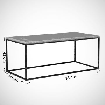 Klubska mizica COSCO 43x95 cm siva
