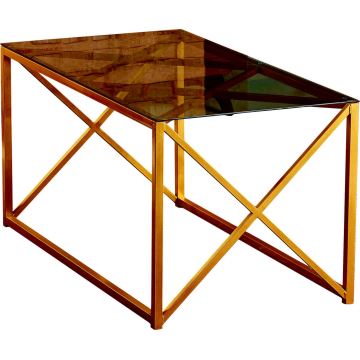 Klubska mizica ILIOMAR 46,6x94 cm zlata/črna